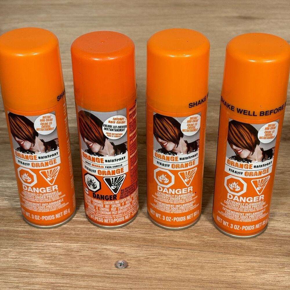 Color Hair Spray 3oz-Orange Set Of‎ 4